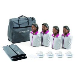Laerdal Little Anne QCPR with Soft Pack Training Mat Dark Skin Tone 4-Pack