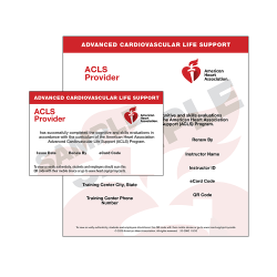 ACLS eCard (CPR and Aquatics Instructos/Faculty Only)