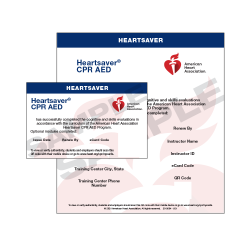 Heartsaver® CPR AED eCard (CPR and Aquatics Instructos/Faculty Only)