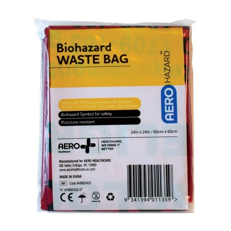 AEROHAZARD™ Biohazard Bag 24inx 24in (Qty of 100