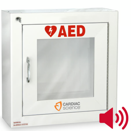 Cardiac Science Semi-Recessed Wall Cabinet with Alarm, Security Enabled